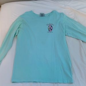 teal long sleeve t-shirt